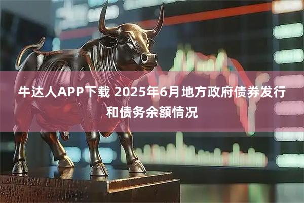 牛达人APP下载 2025年6月地方政府债券发行和债务余额情况