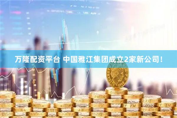 万隆配资平台 中国雅江集团成立2家新公司！